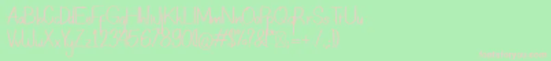 Piko Font – Pink Fonts on Green Background