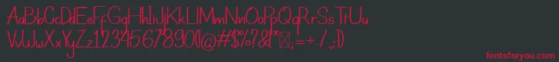 Piko-Schriftart – Rote Schriften auf schwarzem Hintergrund