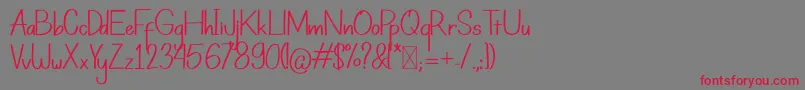 Piko Font – Red Fonts on Gray Background