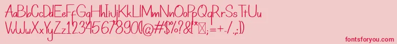 Piko Font – Red Fonts on Pink Background