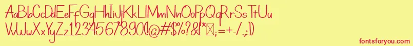 Piko Font – Red Fonts on Yellow Background