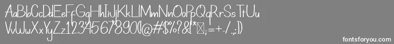 フォントPiko – 灰色の背景に白い文字