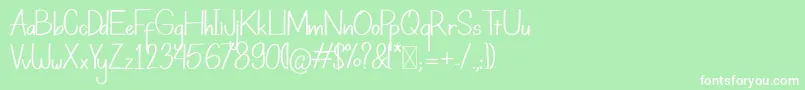 フォントPiko – 緑の背景に白い文字