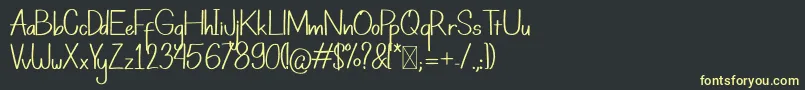 フォントPiko – 黒い背景に黄色の文字