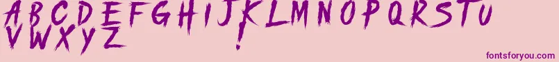 PILITACORE DEMO-Schriftart – Violette Schriften auf rosa Hintergrund