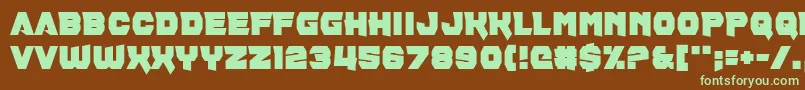 Pill Anthropic Font – Green Fonts on Brown Background