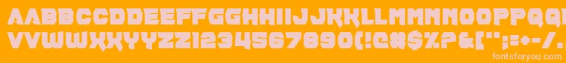 Pill Anthropic Font – Pink Fonts on Orange Background