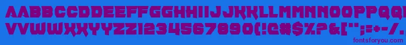 Pill Anthropic Font – Purple Fonts on Blue Background