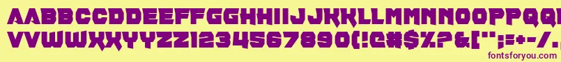 Pill Anthropic Font – Purple Fonts on Yellow Background