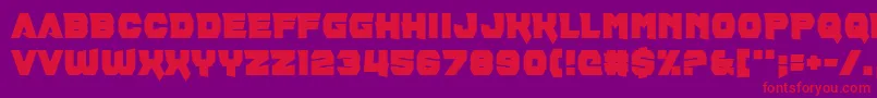 Pill Anthropic Font – Red Fonts on Purple Background