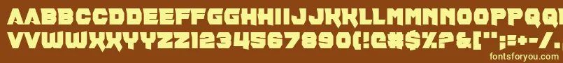 Pill Anthropic Font – Yellow Fonts on Brown Background
