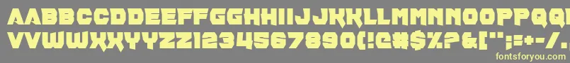 Pill Anthropic Font – Yellow Fonts on Gray Background