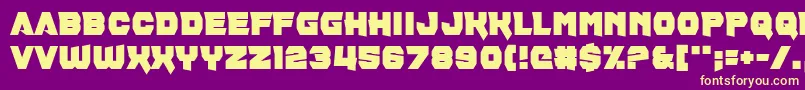 Pill Anthropic Font – Yellow Fonts on Purple Background