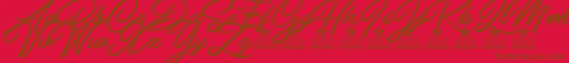 Pilsen Extra Personal Use Font – Brown Fonts on Red Background