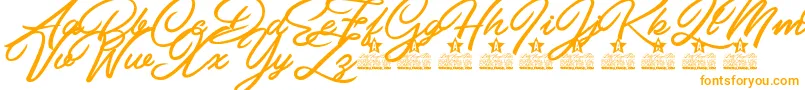 Pilsen Extra Personal Use Font – Orange Fonts on White Background