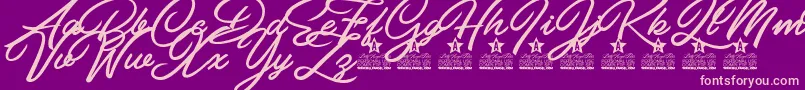 fuente Pilsen Extra Personal Use – Fuentes Rosadas Sobre Fondo Morado