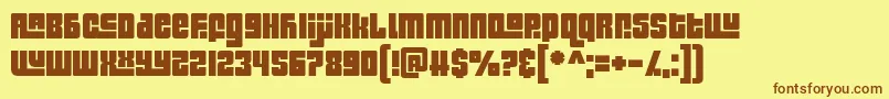 Więcej informacji o czcionce Pinch My Ride Czcionka Pinch My Ride – brązowe czcionki na żółtym tle