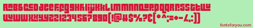 Pinch My Ride Font – Red Fonts on Green Background