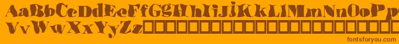 UnderwaterLove Font – Brown Fonts on Orange Background