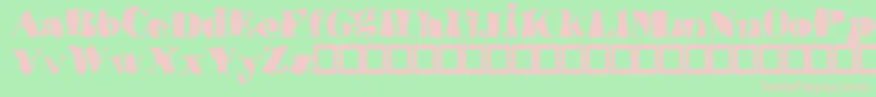 UnderwaterLove Font – Pink Fonts on Green Background