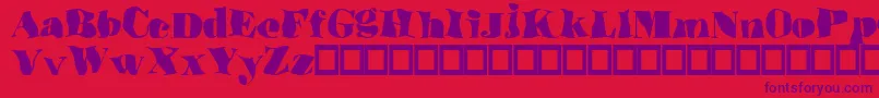 UnderwaterLove Font – Purple Fonts on Red Background