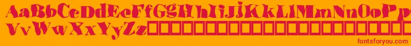 UnderwaterLove-fontti – punaiset fontit oranssilla taustalla