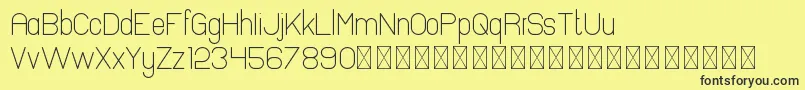 Pinchik PersonalUse Font – Black Fonts on Yellow Background