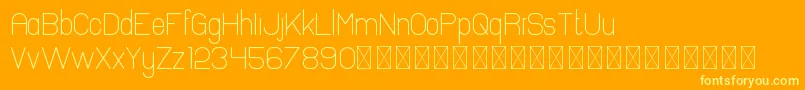 Pinchik PersonalUse Font – Yellow Fonts on Orange Background