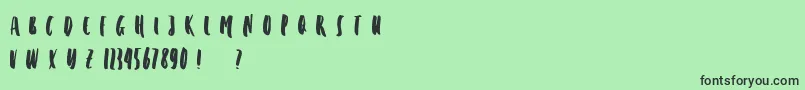 フォントPINDOW – 緑の背景に黒い文字
