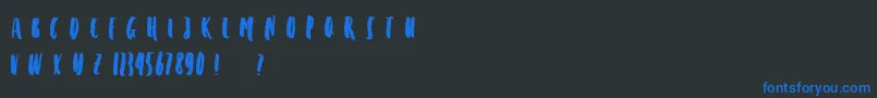 フォントPINDOW – 黒い背景に青い文字