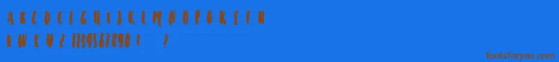 Шрифт PINDOW – коричневые шрифты на синем фоне