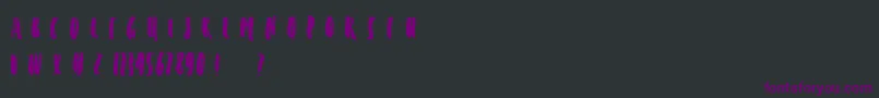 Czcionka PINDOW – fioletowe czcionki na czarnym tle
