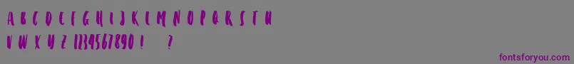 PINDOW Font – Purple Fonts on Gray Background