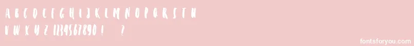 Шрифт PINDOW – белые шрифты на розовом фоне