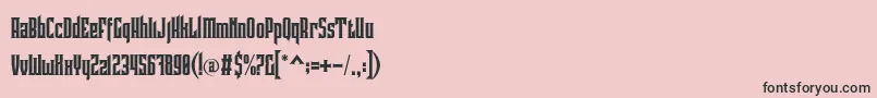 Pindunk Personal Use-Schriftart – Schwarze Schriften auf rosa Hintergrund