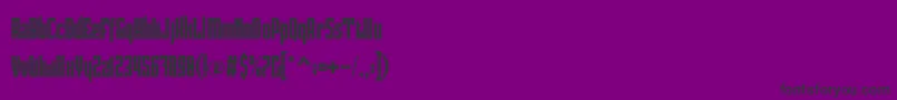 Pindunk Personal Use-fontti – mustat fontit violetilla taustalla