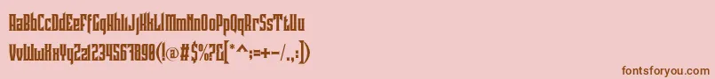 Fonte Pindunk Personal Use – fontes marrons em um fundo rosa