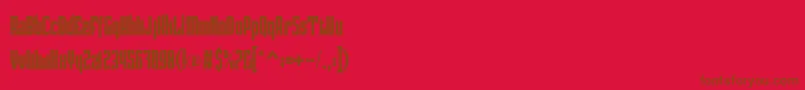 More about Pindunk Personal Use Font Pindunk Personal Use Font – Brown Fonts on Red Background