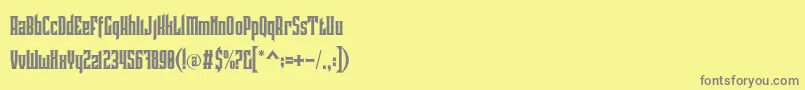Pindunk Personal Use Font – Gray Fonts on Yellow Background