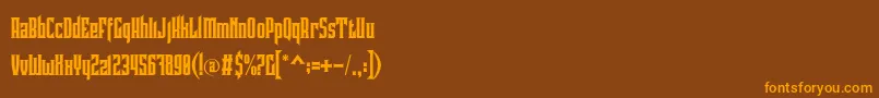 Pindunk Personal Use Font – Orange Fonts on Brown Background