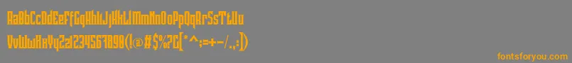 Pindunk Personal Use Font – Orange Fonts on Gray Background