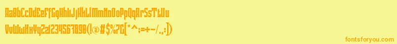 Pindunk Personal Use Font – Orange Fonts on Yellow Background