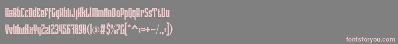 Pindunk Personal Use-Schriftart – Rosa Schriften auf grauem Hintergrund