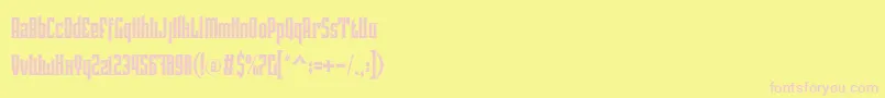 Pindunk Personal Use Font – Pink Fonts on Yellow Background