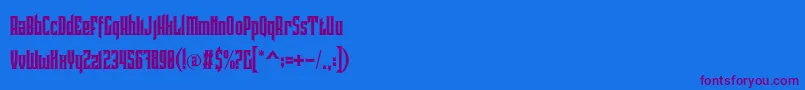 Pindunk Personal Use Font – Purple Fonts on Blue Background