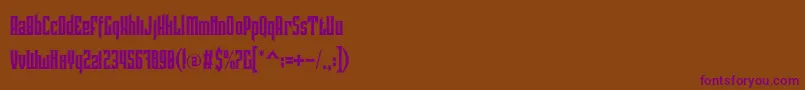 Pindunk Personal Use Font – Purple Fonts on Brown Background