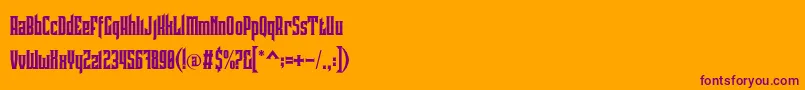 Pindunk Personal Use Font – Purple Fonts on Orange Background