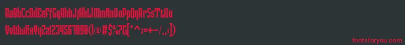 Pindunk Personal Use Font – Red Fonts on Black Background