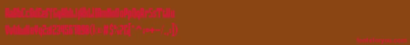 Pindunk Personal Use Font – Red Fonts on Brown Background