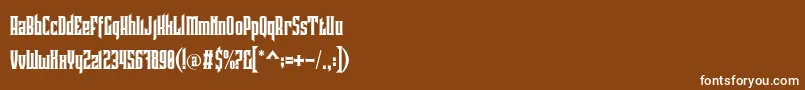Pindunk Personal Use Font – White Fonts on Brown Background